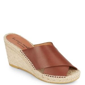 BETTYE MULLER Leather Espadrille Wedges Size 9
